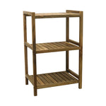 Wooden Storage Rack With 3 Shelves, Medium - Natural