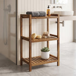 Wooden Storage Rack With 3 Shelves, Medium - Natural