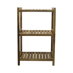 Wooden Storage Rack With 3 Shelves, Medium - Natural