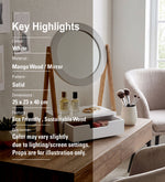 Wooden Vanity Mirror With Storage Drawer - White