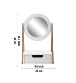 Wooden Vanity Mirror With Storage Drawer - White