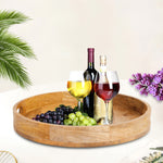 Wooden Round Serving And Décor Tray