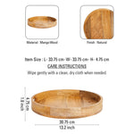 Wooden Round Serving And Décor Tray