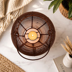 Metal Wire Lantern - Brown
