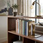 Wave Metal Bookend - Gold