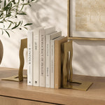 Wave Metal Bookend - Green