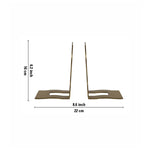Wave Metal Bookend - Gold