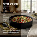 Husk Metal Serving Bowl - Black