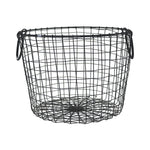 Handcrafted Black Iron  Basket - Round