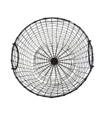 Metal Storage Basket, Round - Black