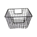 Handcrafted Black Iron  Basket - Rectangular