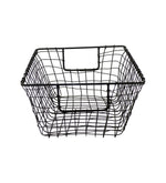 Metal Storage Basket, Rectangle - Black