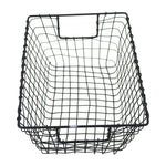 Handcrafted Black Iron  Basket - Rectangular