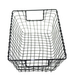 Metal Storage Basket, Rectangle - Black