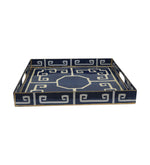 Aven Metal Serving Tray - Blue