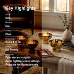 Metal Tealight Holder, Set Of 4 - Gold