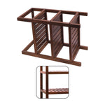 Wooden Storage Rack With 3 Shelves, Large - Walnut