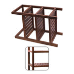 Wooden Storage Rack With 3 Shelves, Large - Walnut