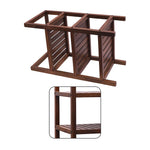 Wooden Storage Rack With 3 Shelves, Medium - Walnut