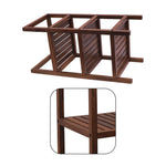 Wooden Storage Rack With 3 Shelves, Small - Walnut