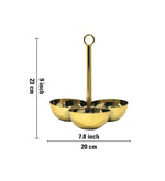 Serene Metal Serving Bowl - Gold