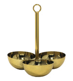 Serene Metal Serving Bowl - Gold