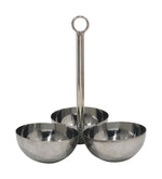 Serene Metal Serving Bowl - Silver
