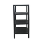 Wooden Storage Rack With 3 Shelves, Large - Black