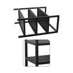 Wooden Storage Rack With 3 Shelves, Large - Black