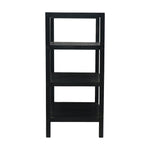 Wooden Storage Rack With 3 Shelves, Medium - Black