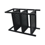 Wooden Storage Rack With 3 Shelves, Medium - Black