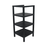 Wooden Storage Rack With 3 Shelves, SMall - Black