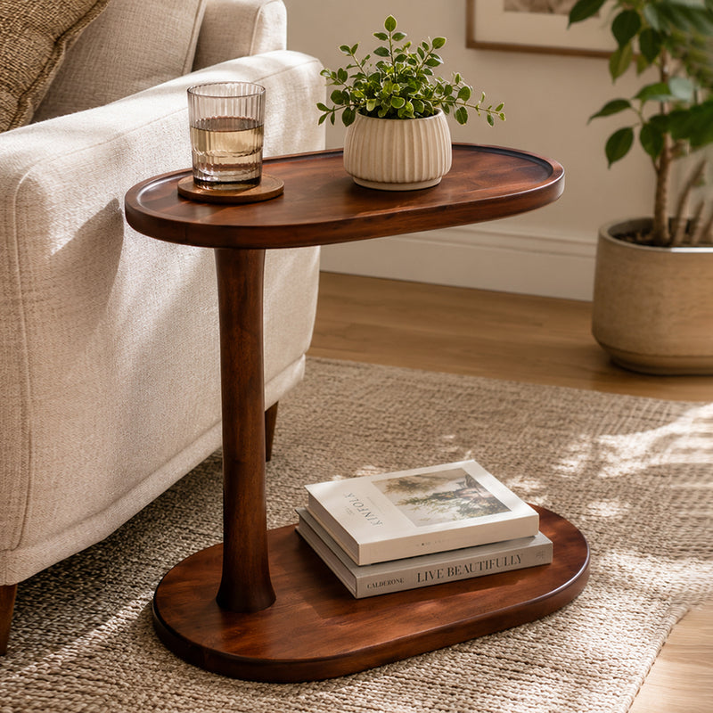 Alvo Wooden Laptop Table - Walnut