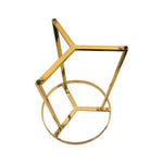 Floris Metal Side Table With Marble Top - Gold