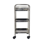 Linear Lux Metal 3 Tier Serving Trolley - Silver