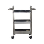 Linear Lux Metal 3 Tier Serving Trolley - Silver