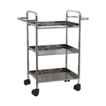 Linear Lux Metal 3 Tier Serving Trolley - Silver