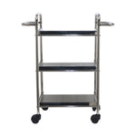 Linear Lux Metal 3 Tier Serving Trolley - Silver