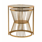 Sora Metal Nesting Table - Gold