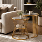 Sora Metal Nesting Table - Gold