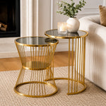 Sora Metal Nesting Table - Gold