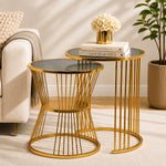Sora Metal Nesting Table - Gold