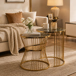 Sora Metal Nesting Table - Gold