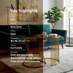 Sora Metal Nesting Table - Gold