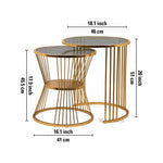 Sora Metal Nesting Table - Gold