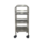 Metal 3 Tier Serving Trolley - Silver