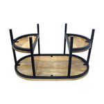 Glanz Wooden Coffee Table With Shelves - Natural