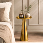 Zylen Steel Side Table - Gold