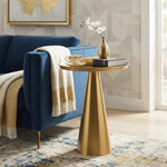 Zylen Steel Side Table - Gold