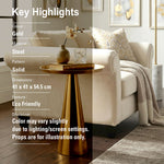 Zylen Steel Side Table - Gold